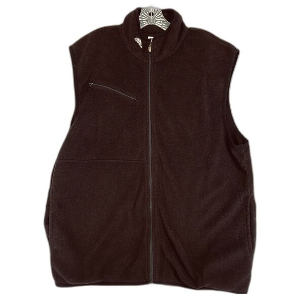 Men's Adidas Team Fleece Vest Size L Black Full Zip Athletic Gorpcore Stadium - Picture 1 of 10